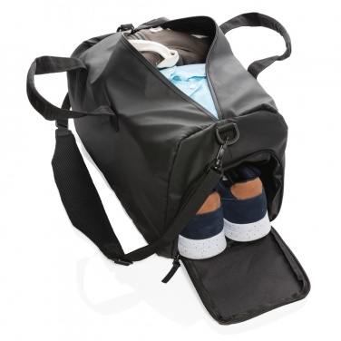 Logo trade reklaamtooted foto: Moodne must nädalavahetusekott PVC-vaba